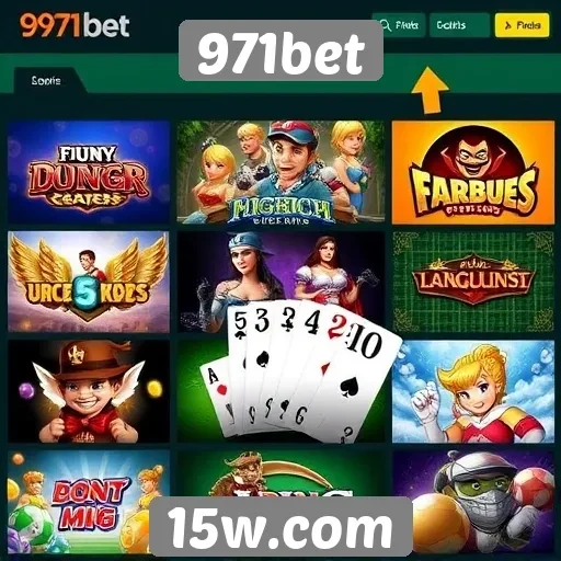 Variedade de jogos disponíveis na plataforma 971bet